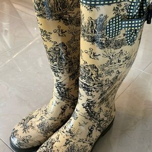 Tamara Henrigues rain boot Toile  knee high size 38
